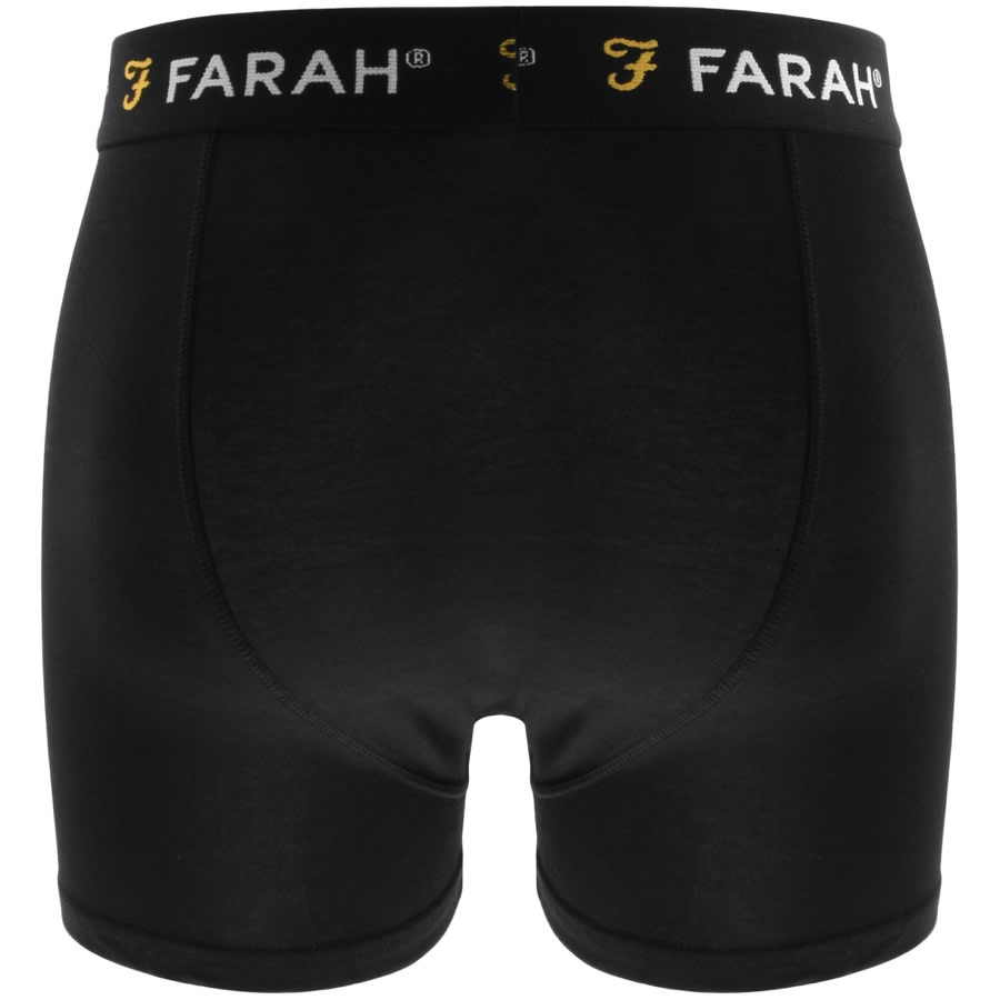 Alternative Image for ProductFarah Vintage Saginaw 3 Pack Boxer Shorts Black2